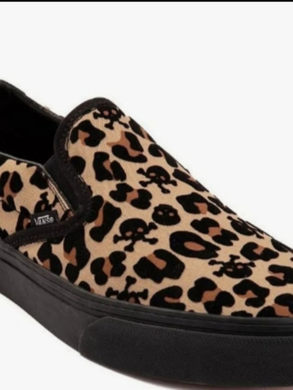 Vans Unisex Classic Slip On Canvas Skate Skulls leopard womens Shoes New - Picture 4 of 6